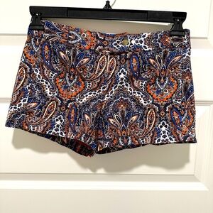 Paisley Print Women's Shorts - Multicolor